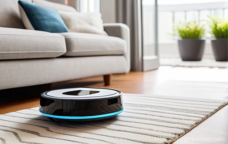 로봇 가사도우미의 성능 및 가격 비교 - **Intelligent Navigation and Obstacle Avoidance:**
"A sleek, futuristic robot vacuum cleaner wit...